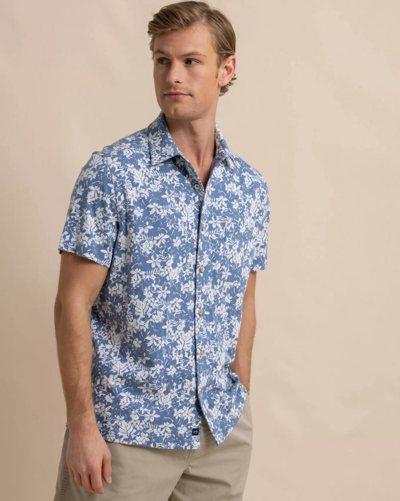 Southern Tide Beachcast Island Blooms Knit Short Sleeve Sport Shirt< Sport Shirts & Button Downs