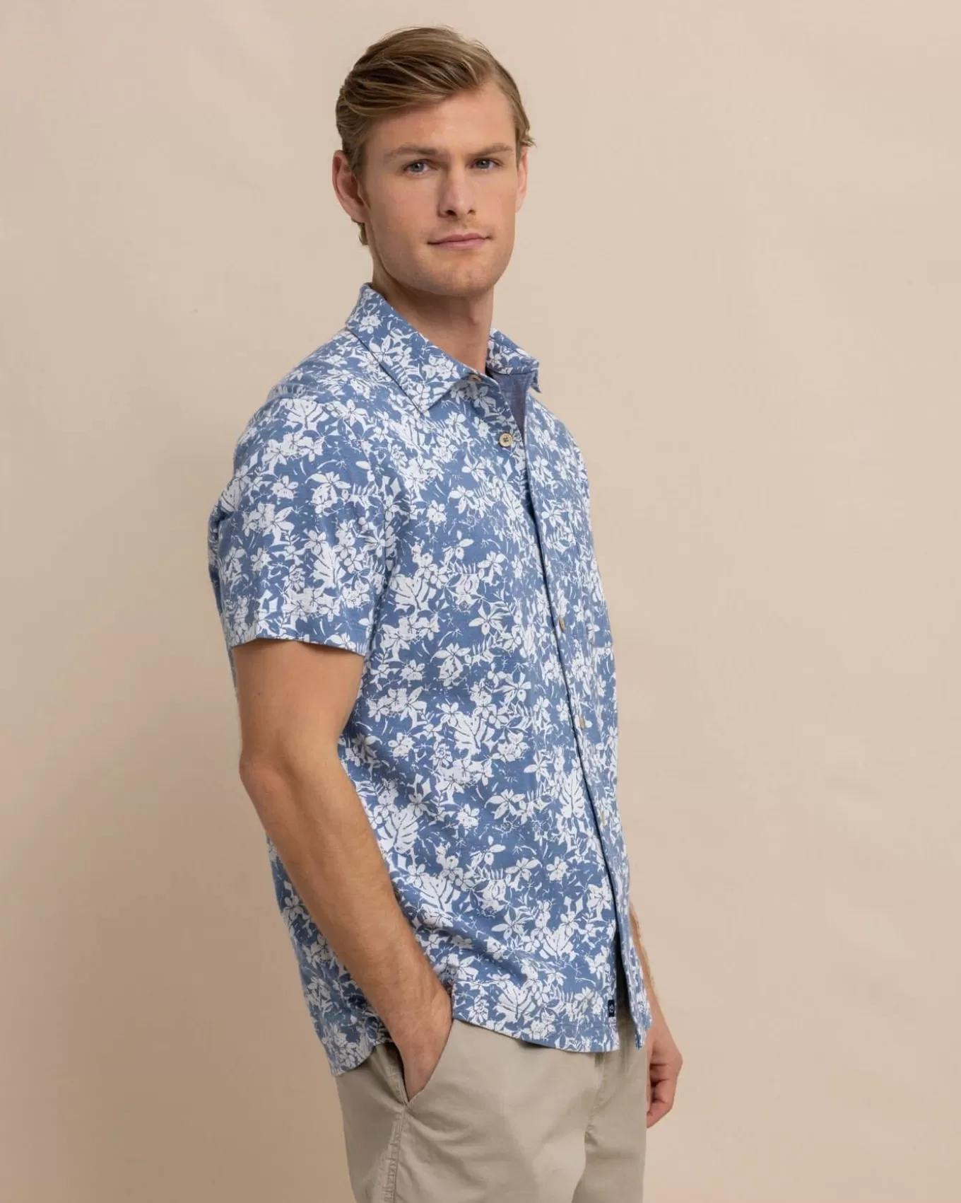 Southern Tide Beachcast Island Blooms Knit Short Sleeve Sport Shirt< Sport Shirts & Button Downs