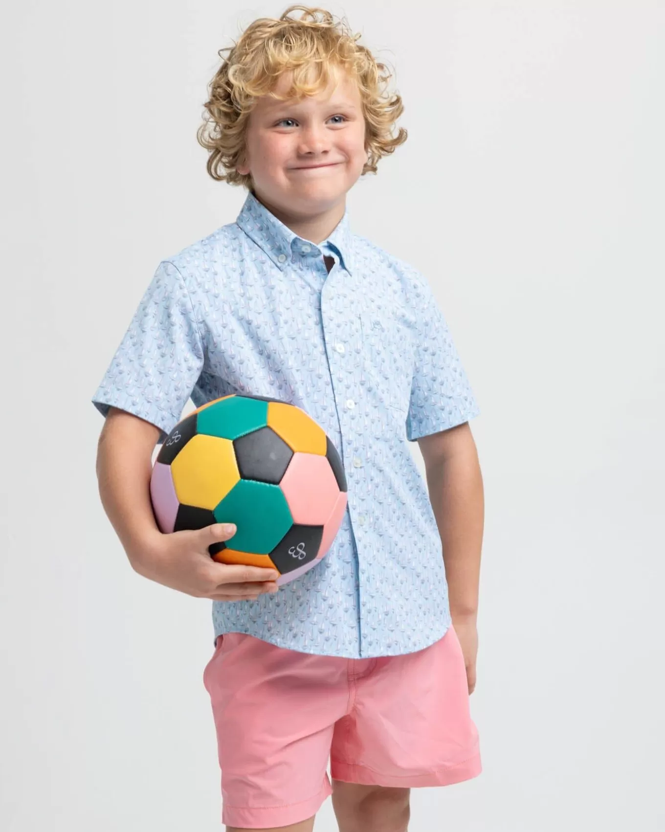 Southern Tide Boys Intercoastal Forget A-Boat It Short Sleeve Sport Shirt< Boys Button Down Shirts
