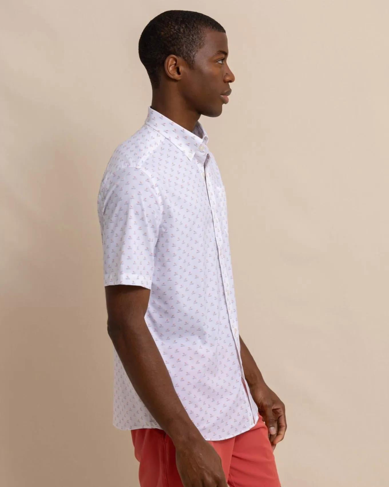 Southern Tide Brrr° Intercoastal Beach Voyager Short Sleeve Sport Shirt< Sport Shirts & Button Downs