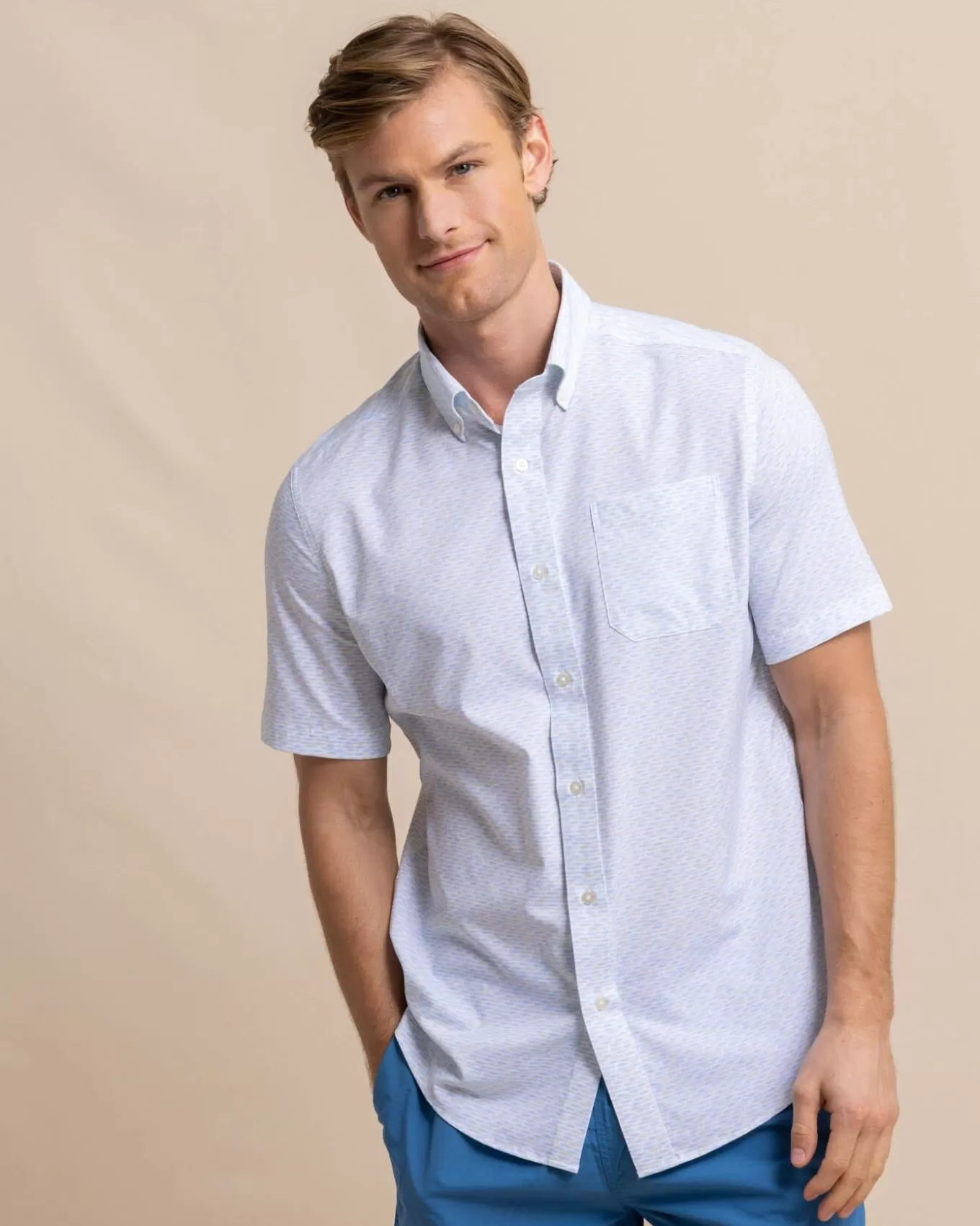 Southern Tide Brrr° Intercoastal Casual Water Short Sleeve Sport Shirt< Sport Shirts & Button Downs