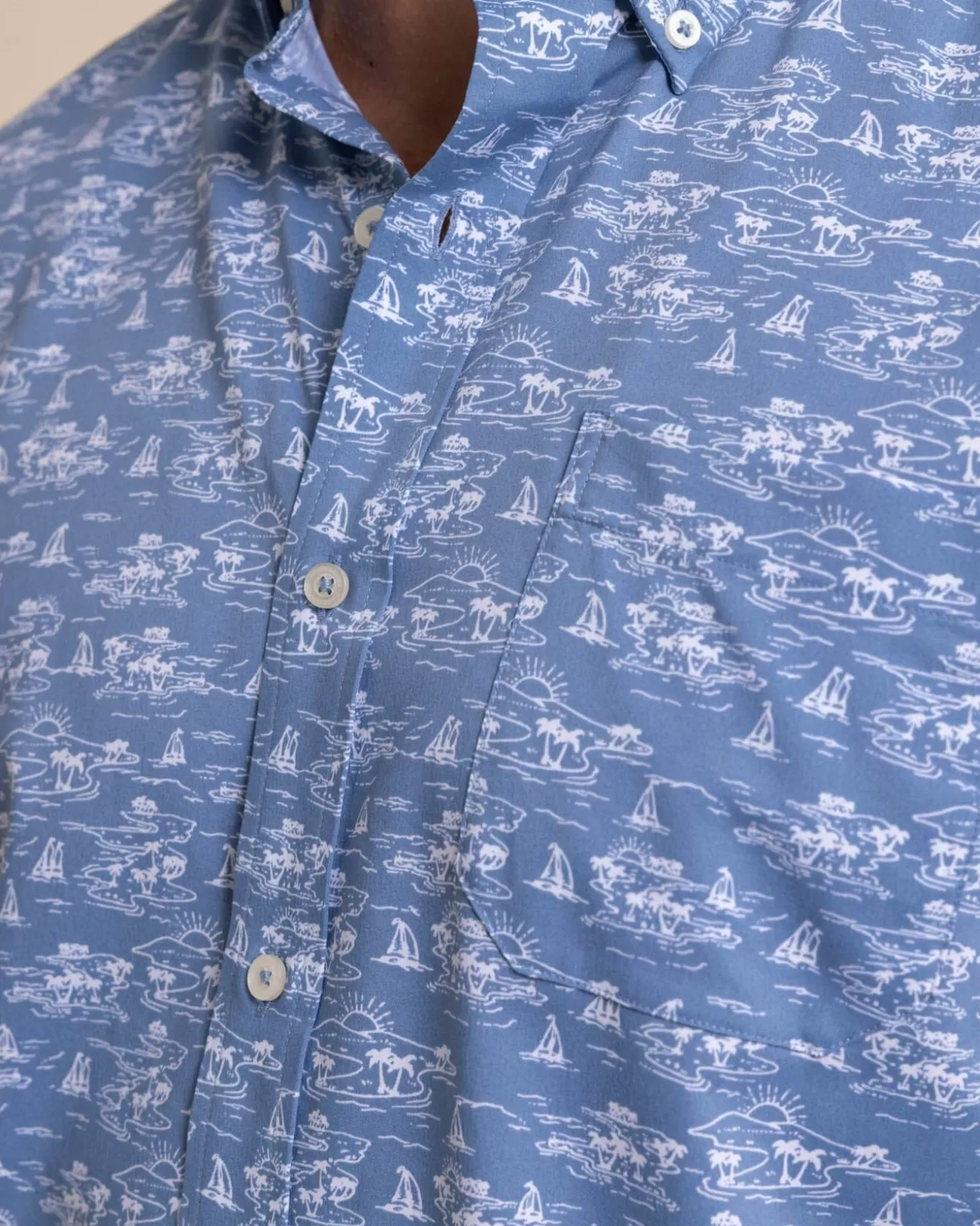 Southern Tide Brrr° Intercoastal Sunset Beach Short Sleeve Sport Shirt< Sport Shirts & Button Downs