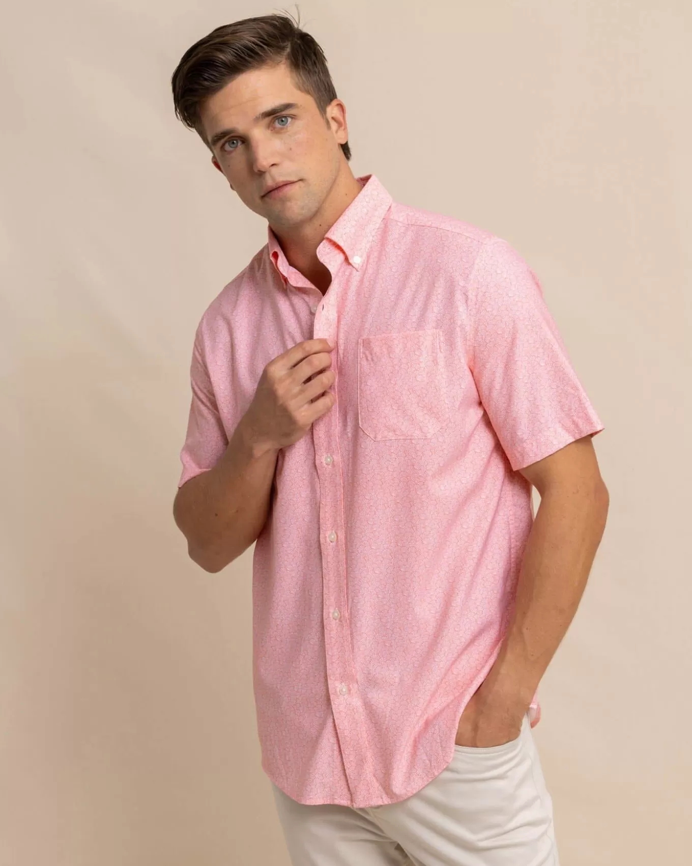 Southern Tide Brrr° Intercoastal What The Shell Short Sleeve Sport Shirt< Sport Shirts & Button Downs