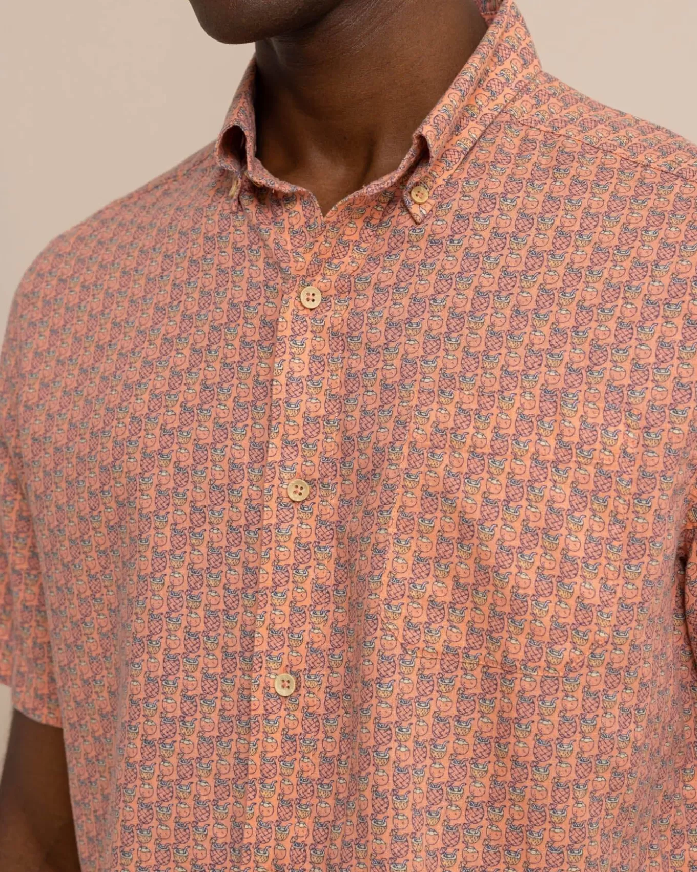 Southern Tide Linen Rayon Vacation Views Short Sleeve Sport Shirt< Sport Shirts & Button Downs