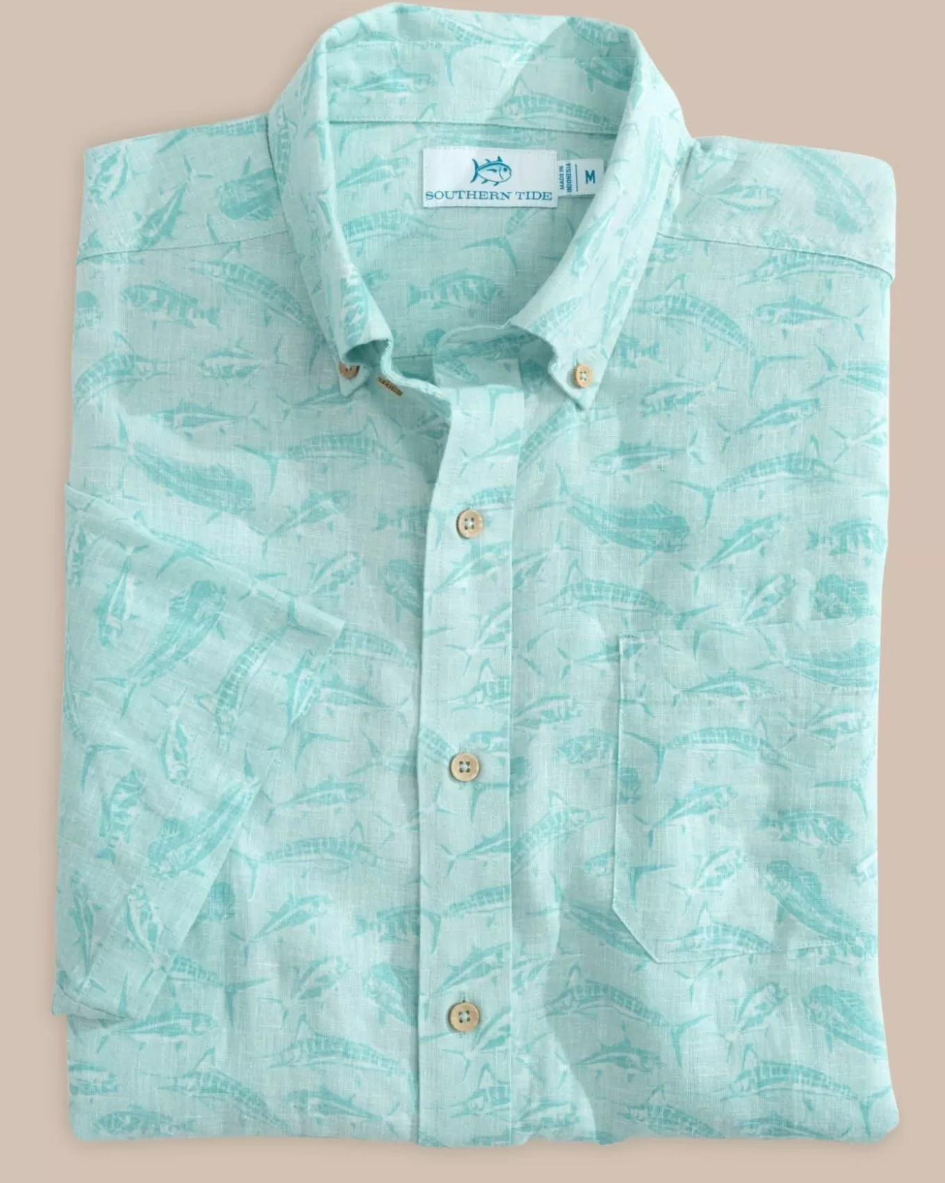 Southern Tide Linen Rayon You'Ve Been Schooled Short Sleeve Sport Shirt< Sport Shirts & Button Downs