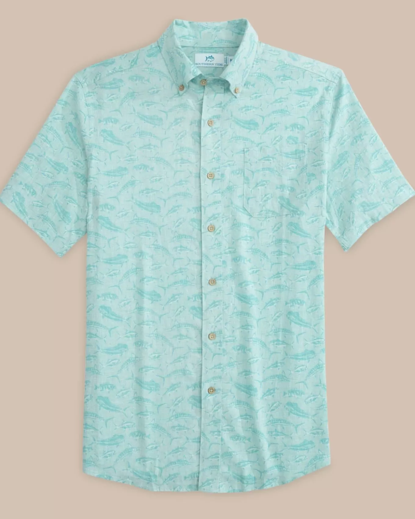 Southern Tide Linen Rayon You'Ve Been Schooled Short Sleeve Sport Shirt< Sport Shirts & Button Downs