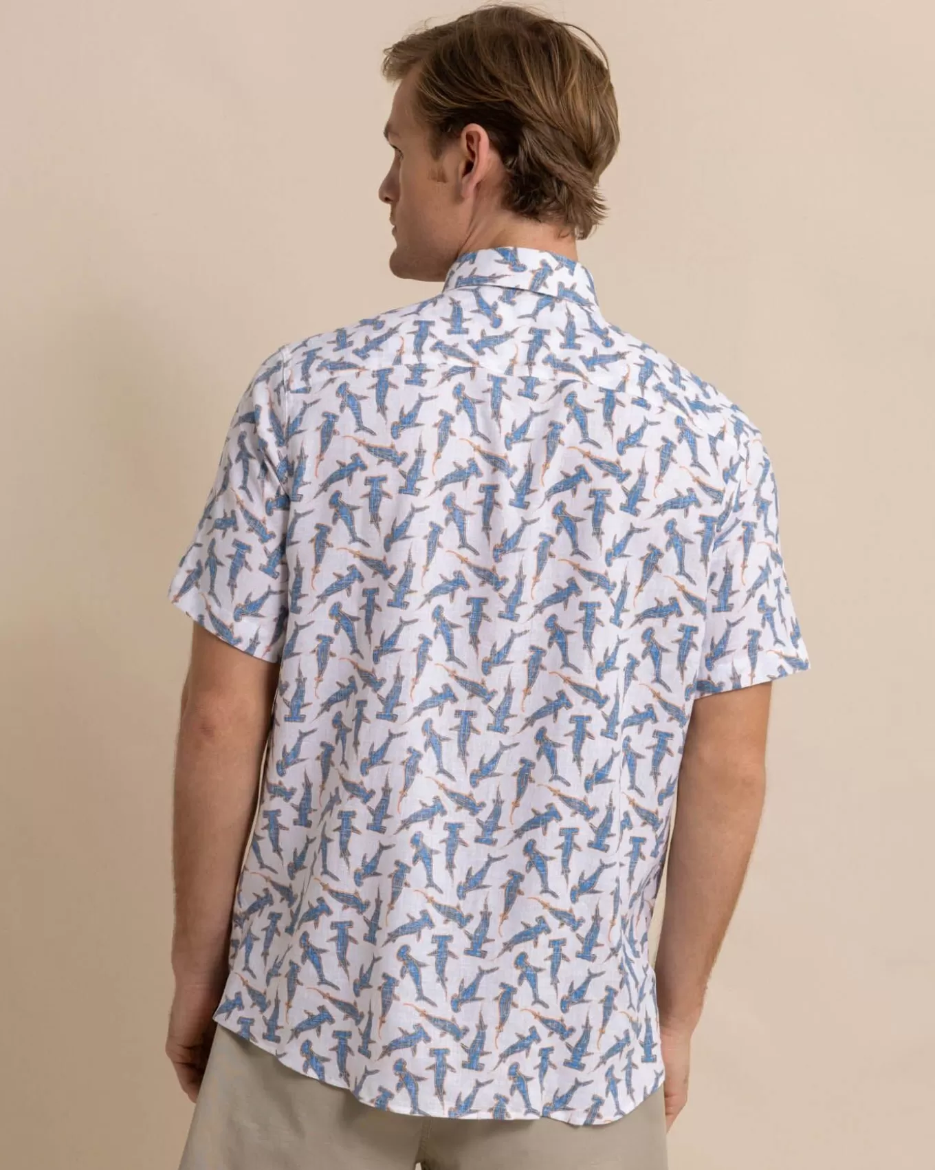 Southern Tide Nailed It Linen Rayon Short Sleeve Sport Shirt< Sport Shirts & Button Downs